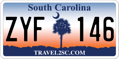 SC license plate ZYF146