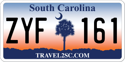 SC license plate ZYF161