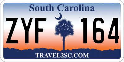 SC license plate ZYF164