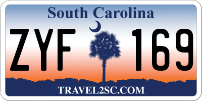 SC license plate ZYF169
