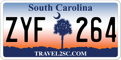 SC license plate ZYF264