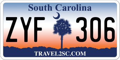 SC license plate ZYF306
