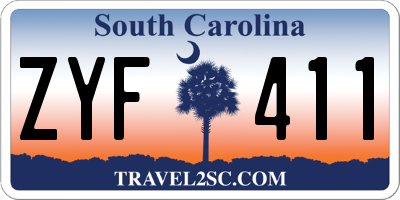 SC license plate ZYF411