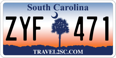 SC license plate ZYF471