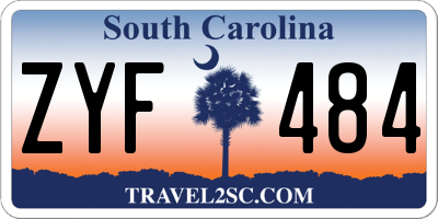SC license plate ZYF484