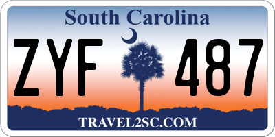SC license plate ZYF487