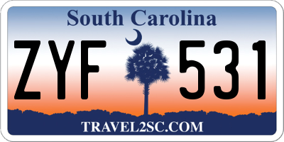SC license plate ZYF531