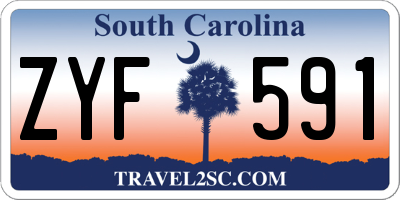 SC license plate ZYF591
