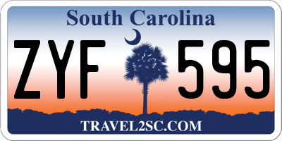 SC license plate ZYF595