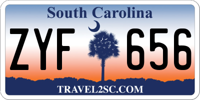 SC license plate ZYF656