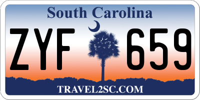 SC license plate ZYF659