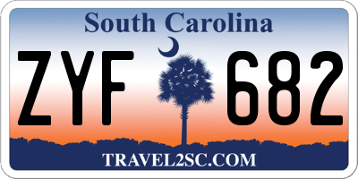 SC license plate ZYF682