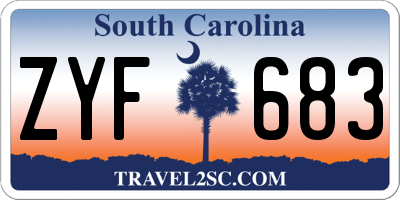 SC license plate ZYF683
