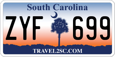 SC license plate ZYF699