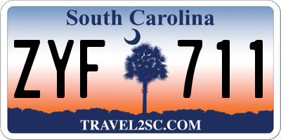 SC license plate ZYF711