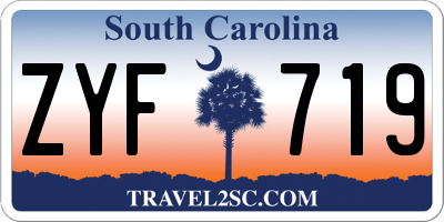 SC license plate ZYF719