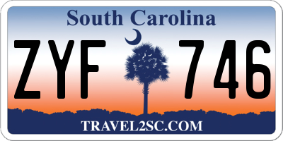 SC license plate ZYF746