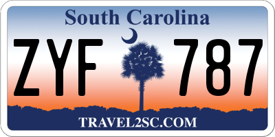 SC license plate ZYF787