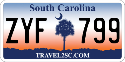 SC license plate ZYF799