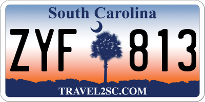 SC license plate ZYF813