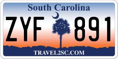 SC license plate ZYF891