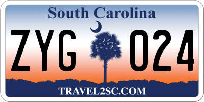 SC license plate ZYG024
