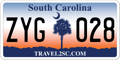 SC license plate ZYG028