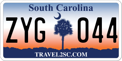 SC license plate ZYG044