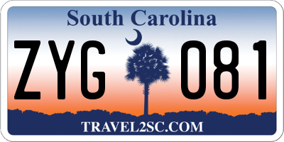 SC license plate ZYG081