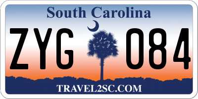 SC license plate ZYG084