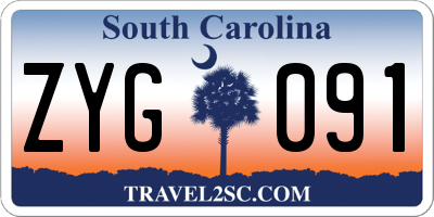 SC license plate ZYG091