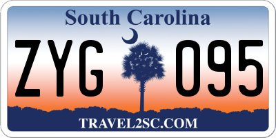 SC license plate ZYG095