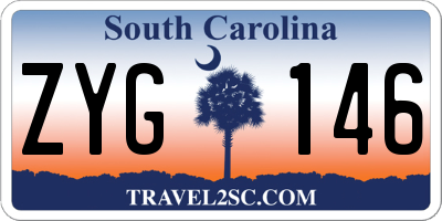 SC license plate ZYG146