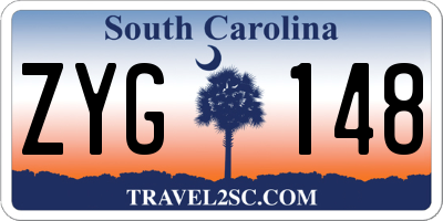 SC license plate ZYG148