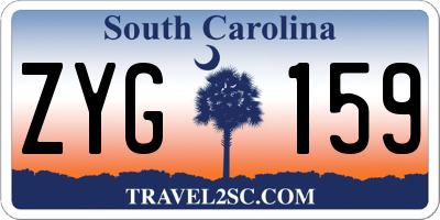 SC license plate ZYG159