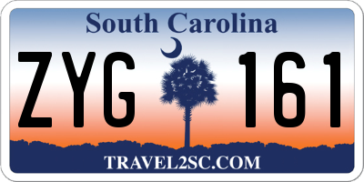 SC license plate ZYG161