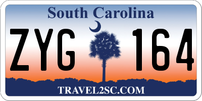 SC license plate ZYG164