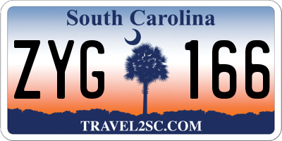 SC license plate ZYG166