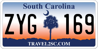 SC license plate ZYG169