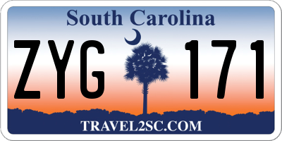 SC license plate ZYG171