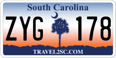 SC license plate ZYG178