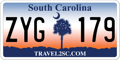 SC license plate ZYG179