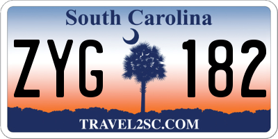 SC license plate ZYG182
