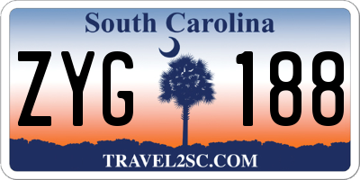 SC license plate ZYG188