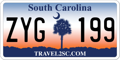 SC license plate ZYG199