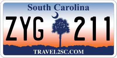 SC license plate ZYG211