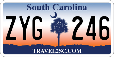 SC license plate ZYG246