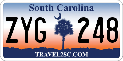 SC license plate ZYG248