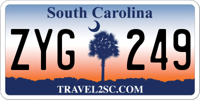 SC license plate ZYG249