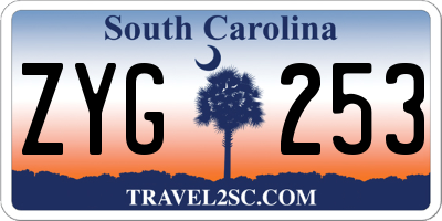 SC license plate ZYG253